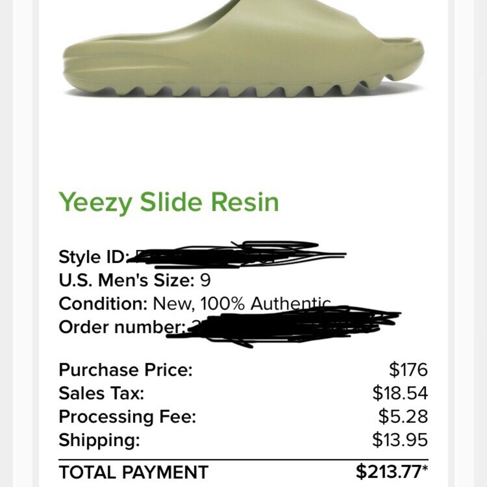 Yeezy slides resin